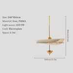 lampes suspendues modernes or blanc opalescent formes organiques sculpturales