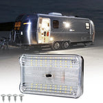 lampe led rectangle blanc 36 leds on off door 12v universal voiture camping car