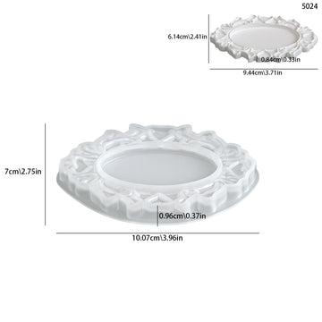moule silicone blanc orné motifs floraux baroque décoration artisanale table bijoux création