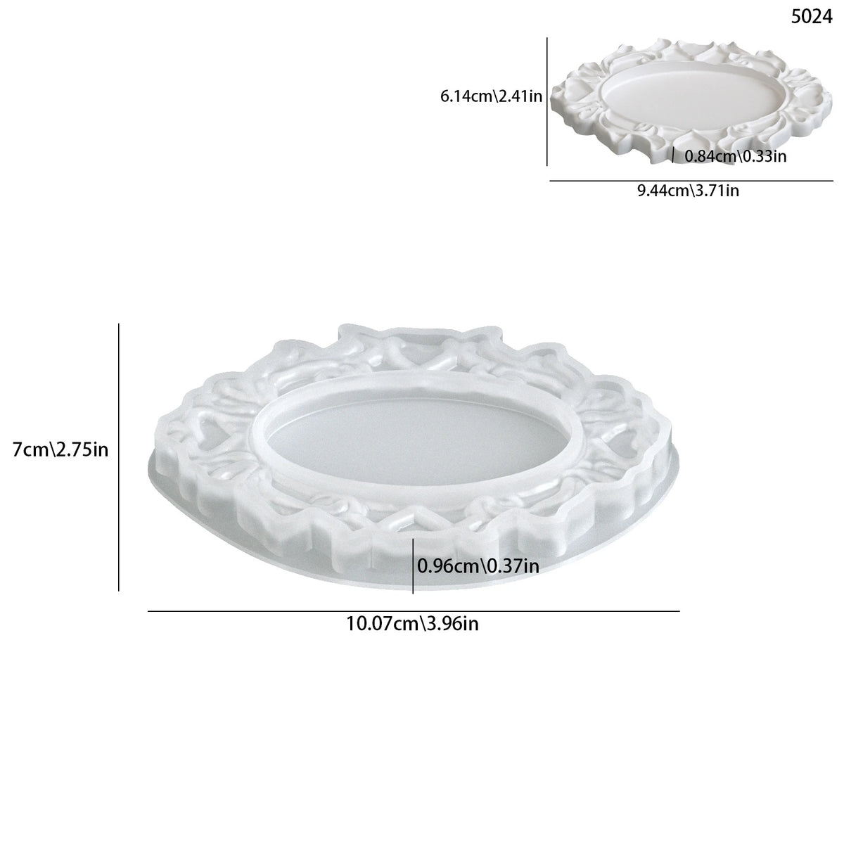 moule silicone blanc orné motifs floraux baroque décoration artisanale table bijoux création