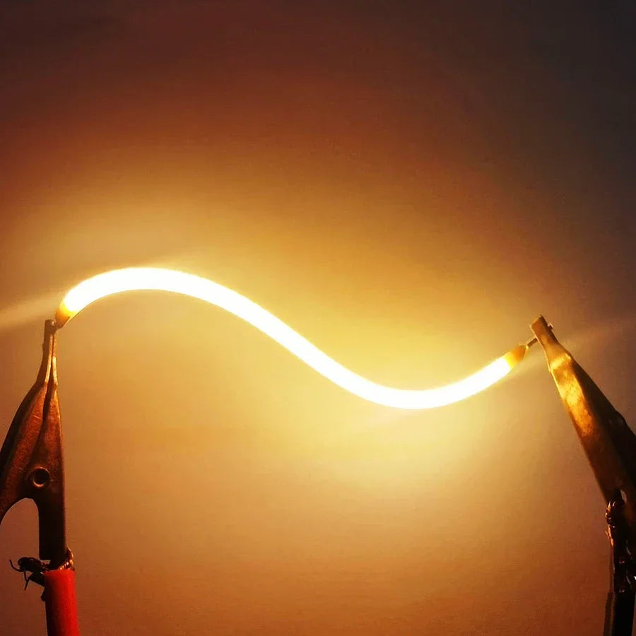décoration lumière flexible filament led 300mm jaune moderne clips festive