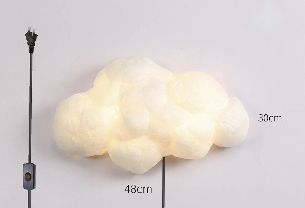 lampe nuage blanc moelleuse éclairage murale moderne enfilade enfant chambre led fixée mur