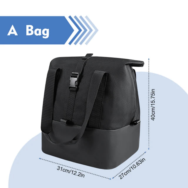 porte bagages arrière vélo panier amovible noir sac rangement tissu texturé fruits légumesintérieur métal