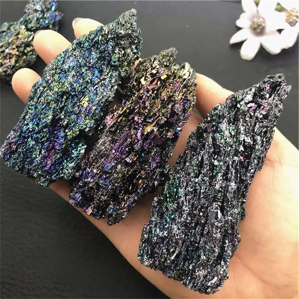 pierres naturelles cristal quartz noir violet bleu vert feng shui africain bouddhisme matiere organique