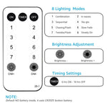 ruban led vert blanc étoiles dorées moderne 100m 800leds télécommande imperméable ip54