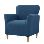 housse fauteuil jacquard carreaux moderne bleu beige gris extensible adhésif