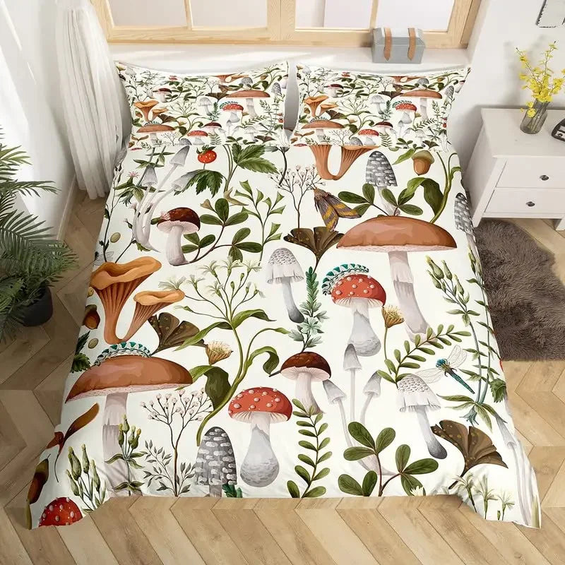 Ensemble housse de couette et taies d'oreiller bordeaux