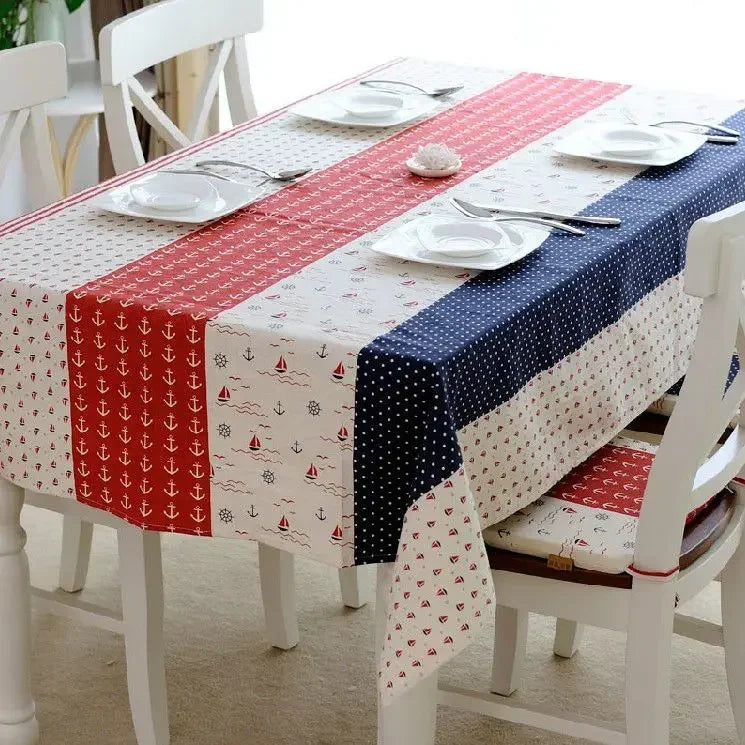 tissu marin motif ancre voilier vague coton biodegradable respectueux environnement 50x110cm