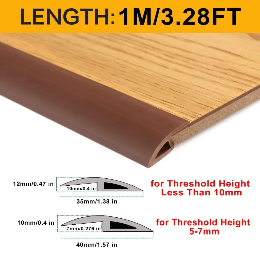 joint seuil pvc marron texture bois naturelle adhésif moderne protection rouge 10mm 40mm 7mm