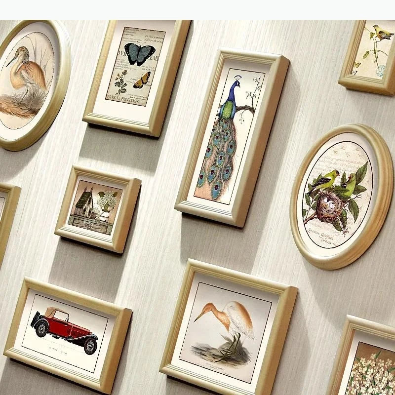décoration murale cadres photo classiques motifs floraux animaux beige clairiaux naturels suspendre chez soi