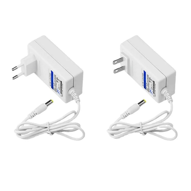 adaptateur secteur 12v led alimentation 100 240v blanc classique prise eu cordon 5.5mm 2.1mm