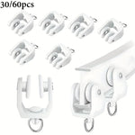 clips rideau blancs ronds lisses modernes tissus eyelets pack 30pcs 60pcs