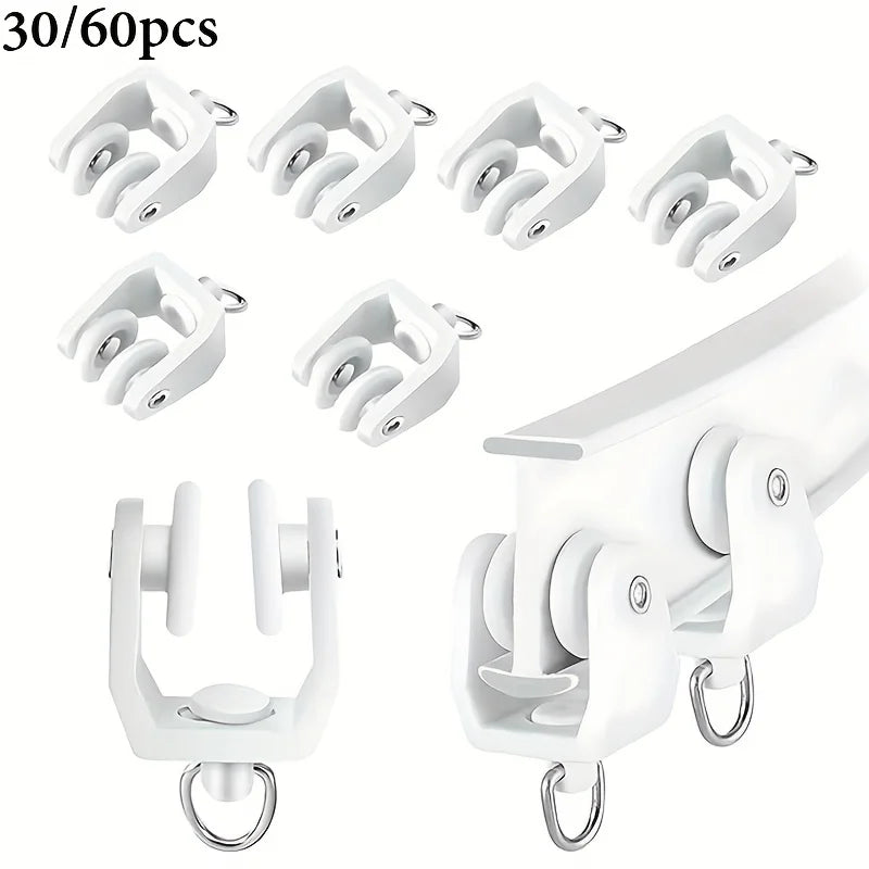 clips rideau blancs ronds lisses modernes tissus eyelets pack 30pcs 60pcs