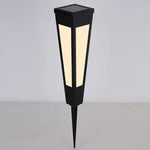 lampe solaire extérieure moderne noire ip65 led 3000k tringle aluminium