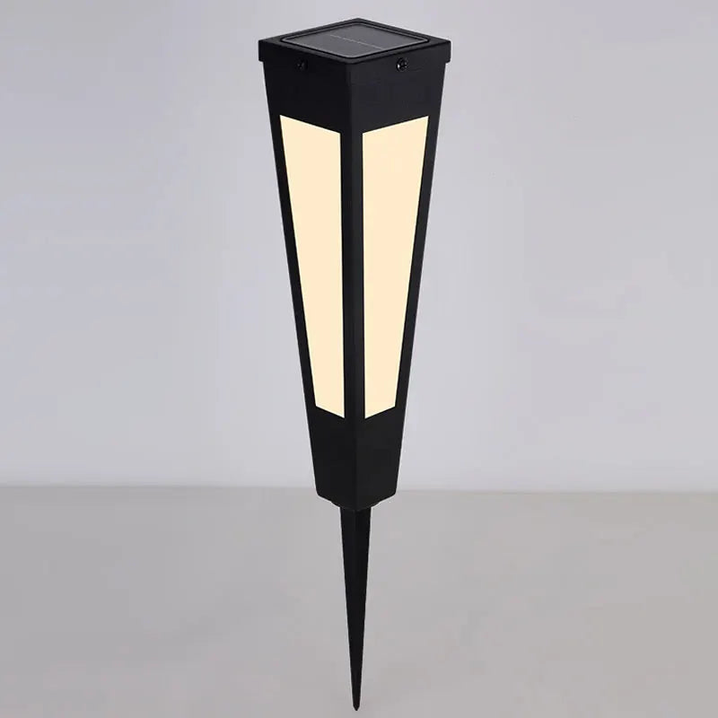 lampe solaire extérieure moderne noire ip65 led 3000k tringle aluminium
