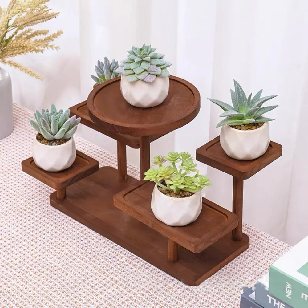 présentoir bois support desserts assiettes velours minimaliste moderne rangement gâteaux blanc multifonctionnel