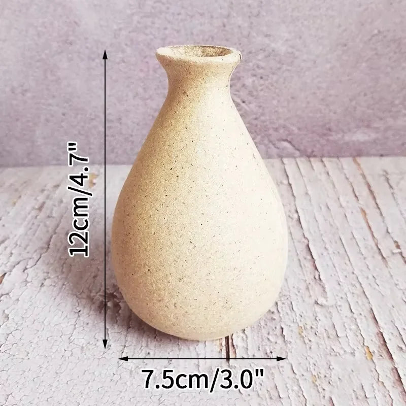 vases bois moderne minimaliste beige crème grains plateau hexagonal petite taille fleur artificielle photo