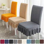 housse chaise tissé motifs géométriques moderne orange beige gris bleu