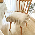 housse chaise blanche coton douce rustique chic décorative amovible lavable 40x40cm 45x45cm 50x50cm