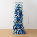 arche décorative fleurs artificielles bleu blanc extérieur intérieur décoration maison événement