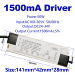 driver led 30w 40w 50w 700ma 1050ma 1200ma 1500ma ac dc moderne