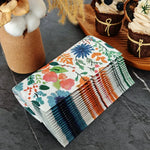 serviettes papier fleur bleue rose verte motifs floraux bohème champêtre pack 10pcs 20pcs