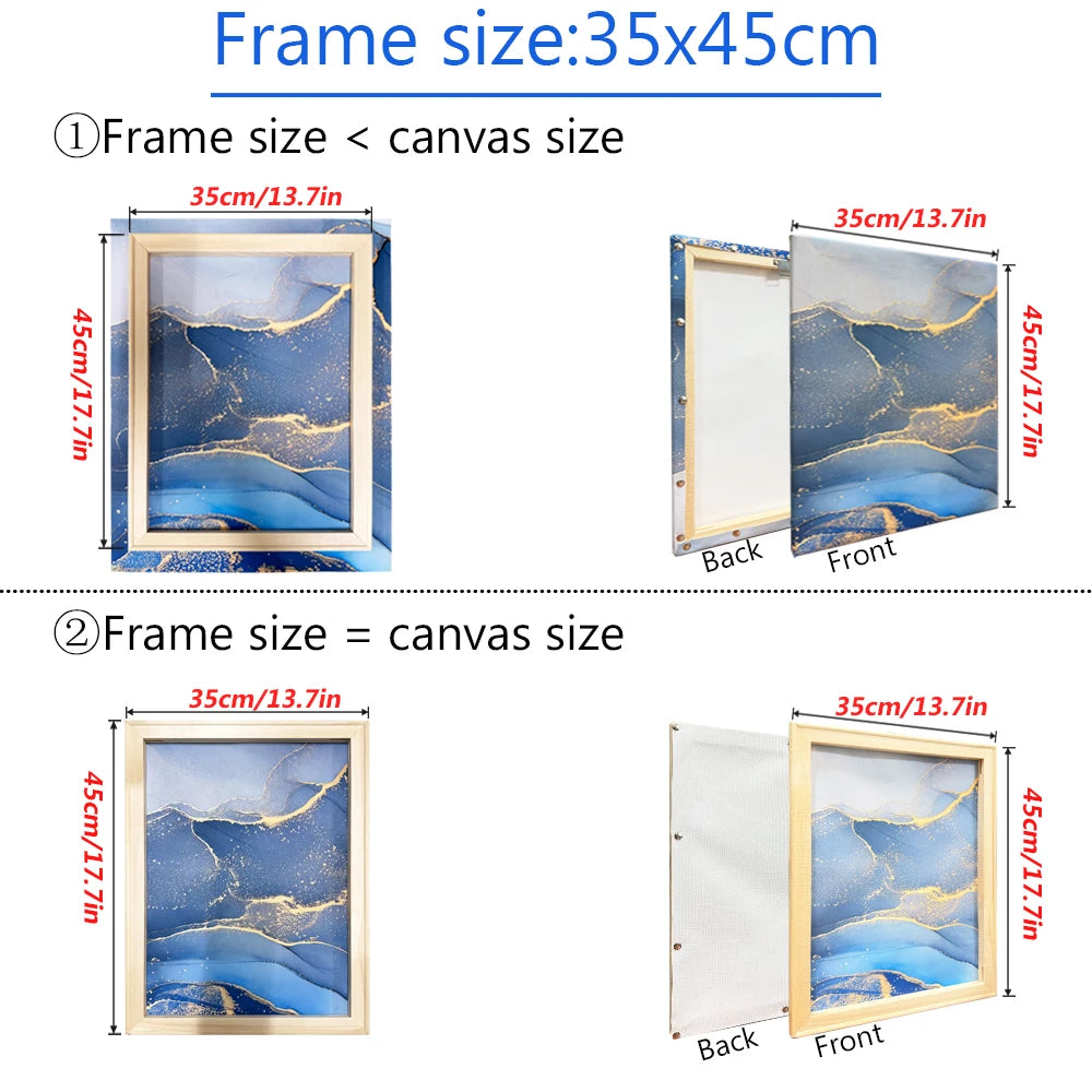 Cadre toile bois naturel classique plusieurs tailles facile