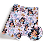 tissu coton patchwork personnages disney serviette enfant rose blanc vert bleu motif illustration colorée