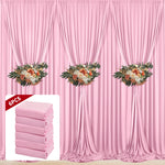 rideau fond scène blanc rose rouge moderne panneaux poignées 5ft 10ft opaques