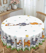 nappe table imperméable chats colorés motifs floraux moderne printemps été hiver automneextérieur usage domestique