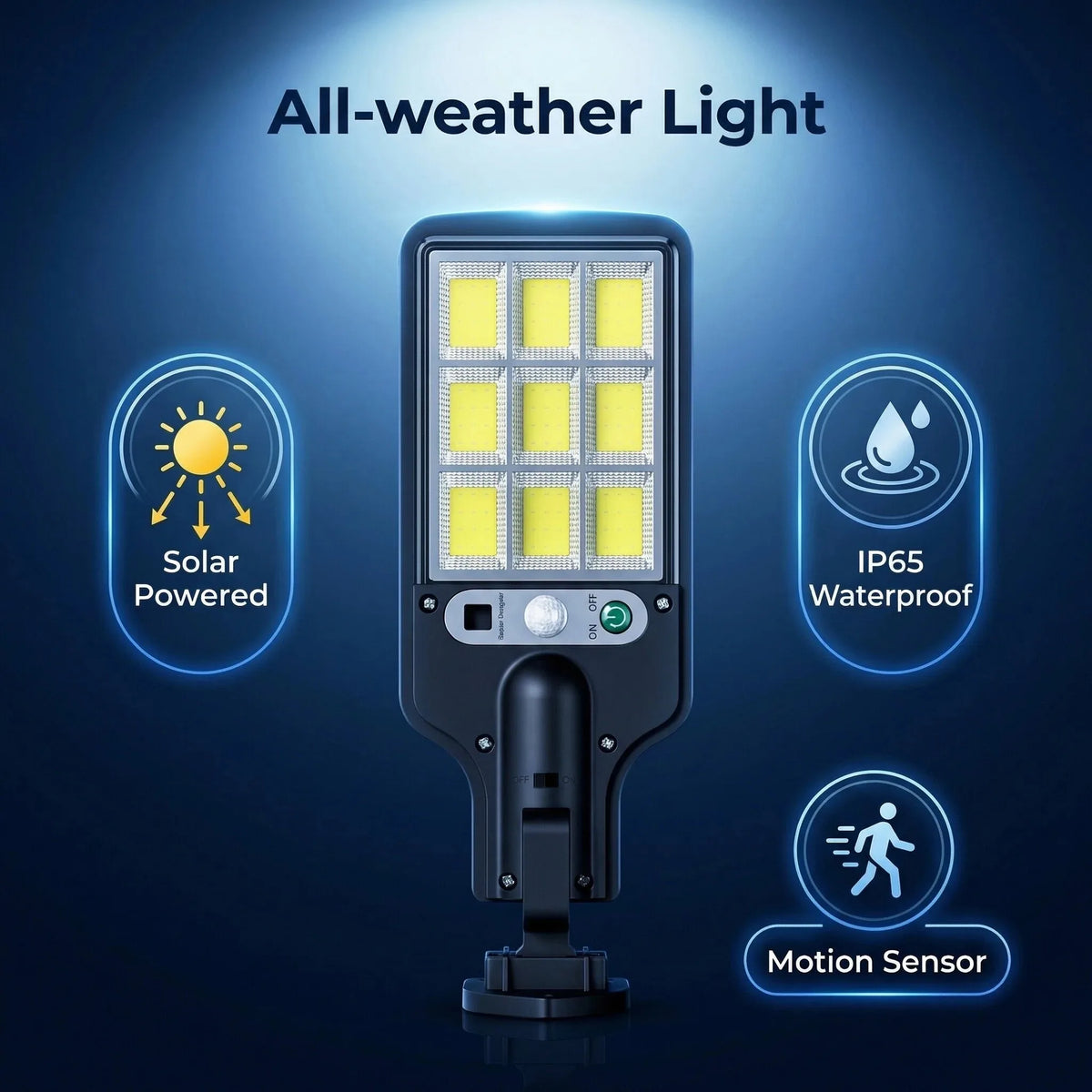 lampes solaires murales noires 108 led cob ip65 moderne télécommande capteur mouvement