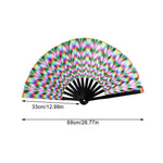 éventail pliant moderne multicolore motifs floraux géométriques opacité festive