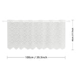 rideau pastoral dentelle florale transparent beige clair bord festonné décoration fenêtre maison