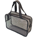 sac rangement chaussures gris transparent zip utilitaire réutilisable texture grillagée multifonctionnel antihumidité