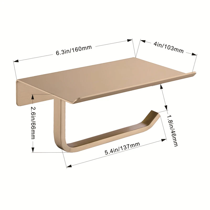 Support papier toilette mural or design moderne salle de bain