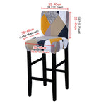 Housse de chaise de bar ajustée sur un tabouret moderne