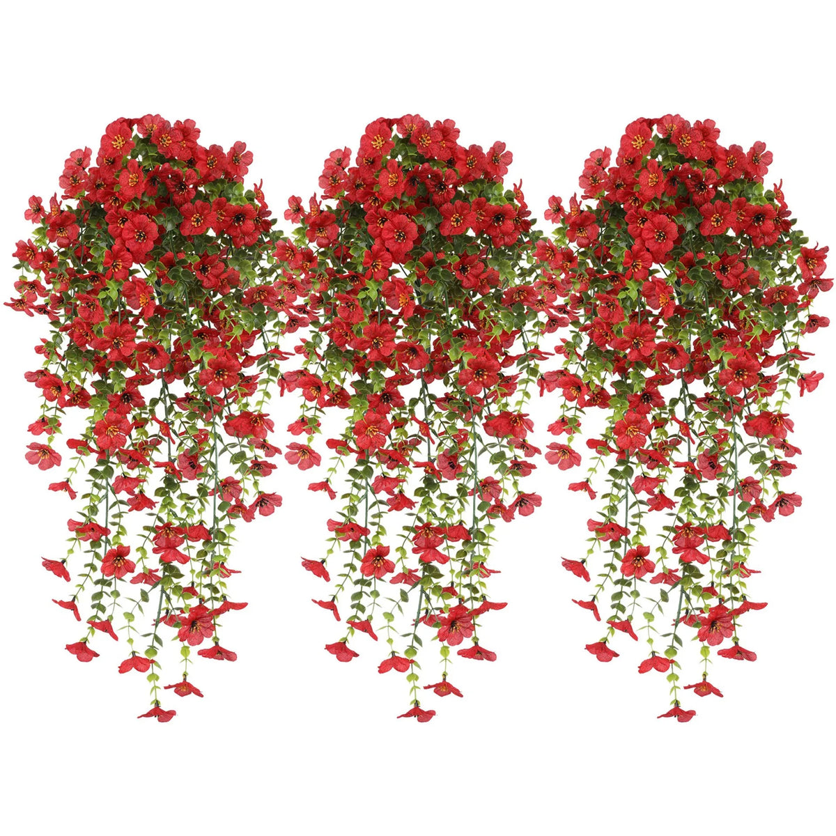 guirlande fleurs artificielles rouge rose jaune violet blanche bleue modernes decoration intérieure mariage pendaison