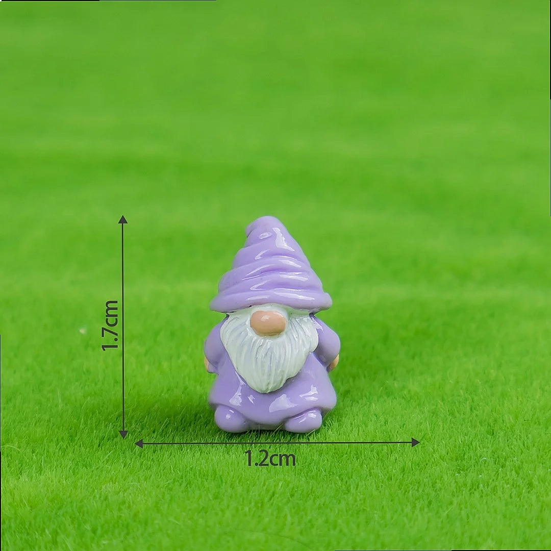 figurines naines miniatures résine bleu rouge jaune violet rose vert classiques 100 pièces