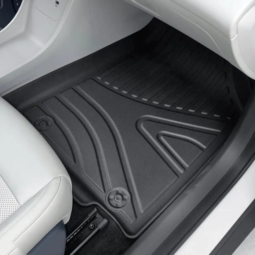 tapis sol coffre voiture noir rayures horizontales moderne imperméable tpe