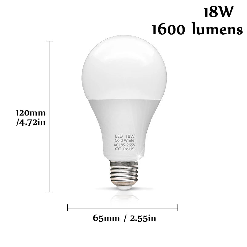 ampoule led 6w 9w 12w 15w 18w e27 blanc moderne haute luminosité 2000 lumens