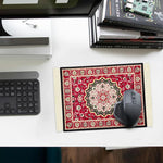 tapis table tissu ornements floraux rouge bleu beige classique adhésif décoration traditionnel