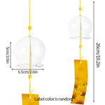 cloches vent verre transparentes moderne cordelette étiquettes coloréesextérieur decoration jardinartisanaux peint main