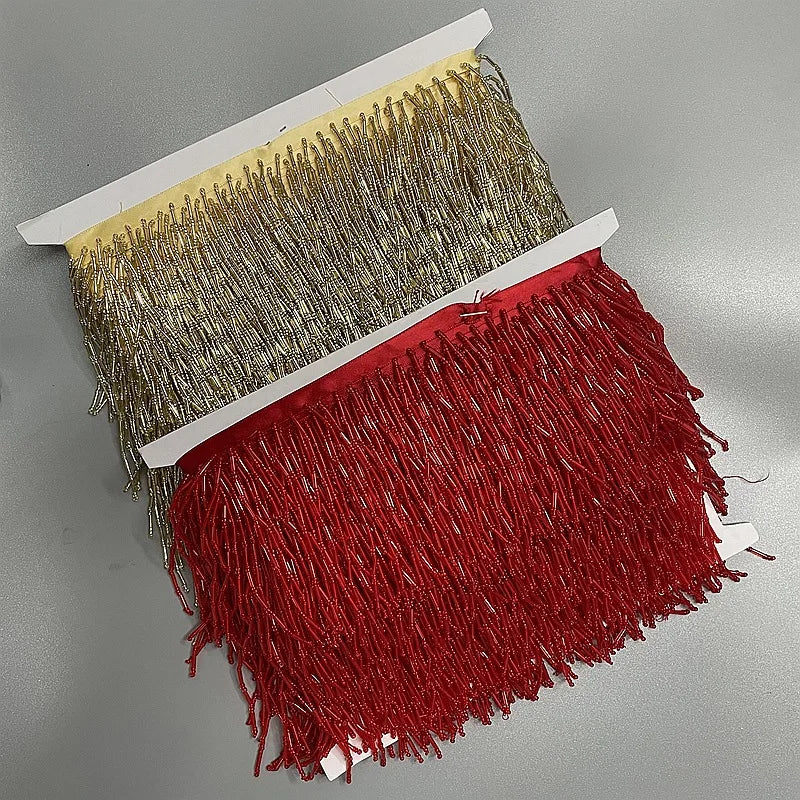franges décoratives or noir rouge filigranes classique mariage décoration textile opaques