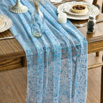 table table effet paillettes dorées transparente verte rouge bleu vert foncé or festive