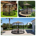 filet anti moustiques parasol polyester extérieur jardin campement voyage noir beige transparent moderne