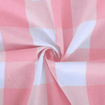 rideaux vichy rose blanc farmhouse semi transparent fenetre chambre moderne polyester