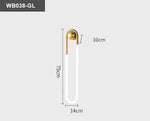 applique murale moderne minimaliste noir doré lumière blanche led fixée mur deux tubes incurvés