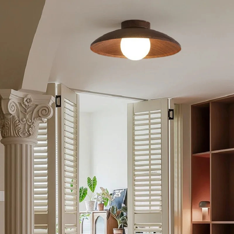 lampe led bois marron clair minimaliste texture naturelle opacité interrupteur mural tricolore 220v