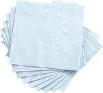 serviettes papier orange rouge bleu clair moderne 100 pièces assiettes fourchettes couteaux gobelets plastique
