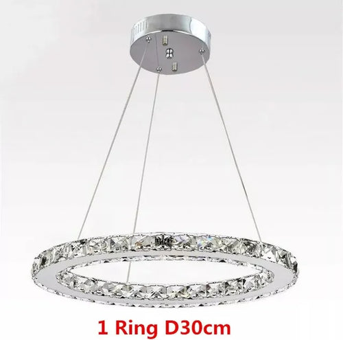 lustre suspension cristal led moderne doré blanc strass brillant salon salle manger luxe